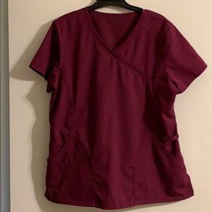 Maroon Scrub Top